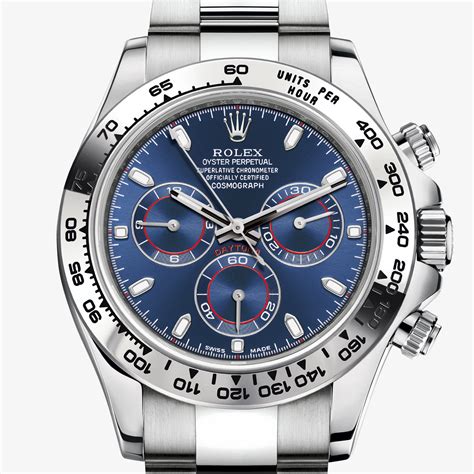 rolex daytona oro bianco quadrante blu prezzo|rolex daytona 2023 prezzo.